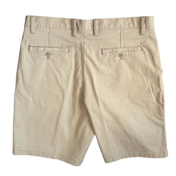 Amazon Essentials Classic-Fit Chino Short Khaki Cotton Stretch 9" Inseam 34W - Picture 6 of 11